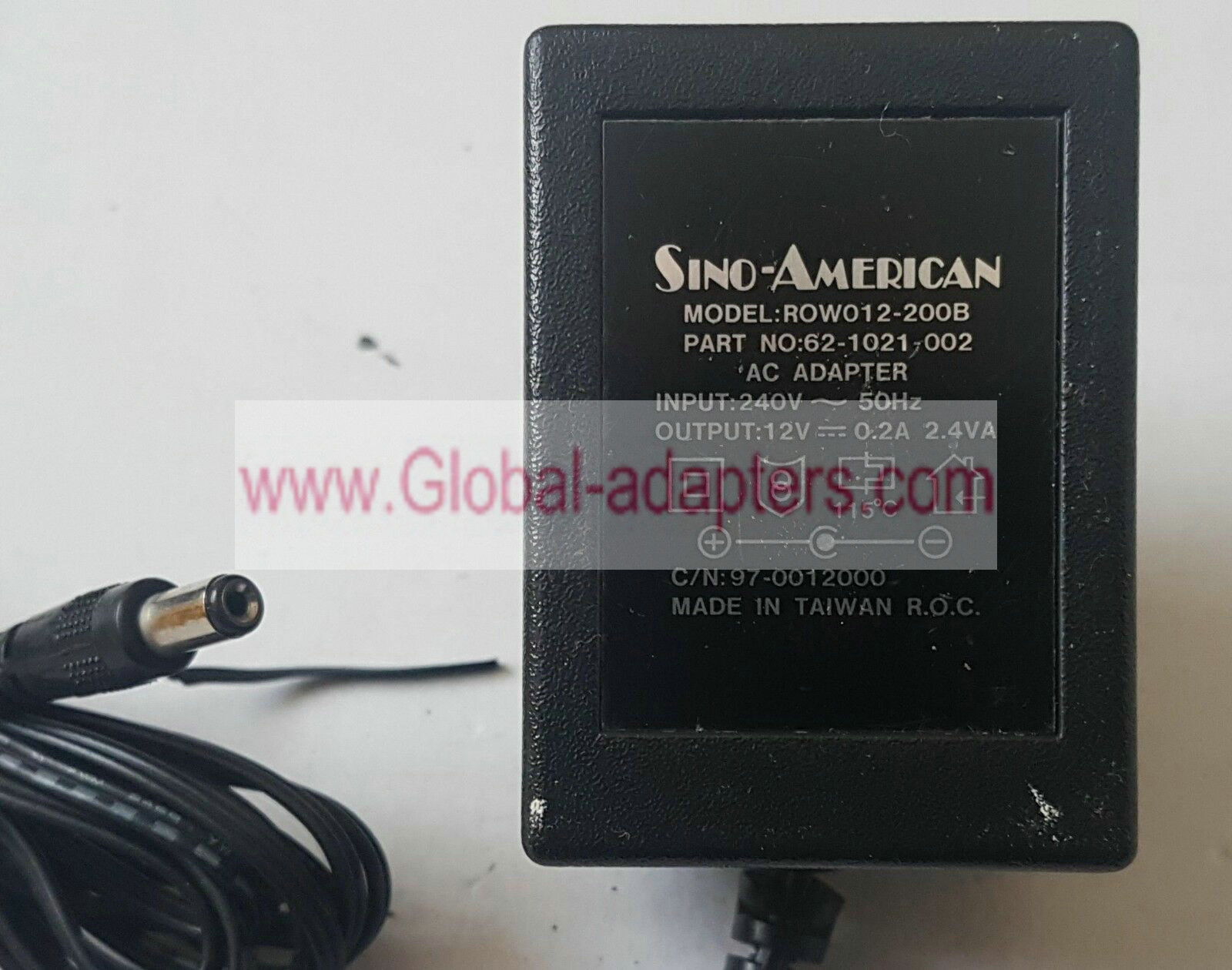 New Sino-American 62-1021-002 12V 0.2A AC Power Adapter ROW012-200B